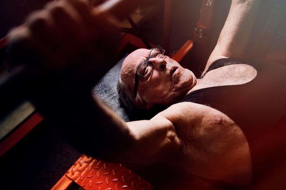 SENIOR MAN EXERCISING