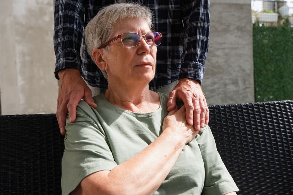 Senior person with loved one