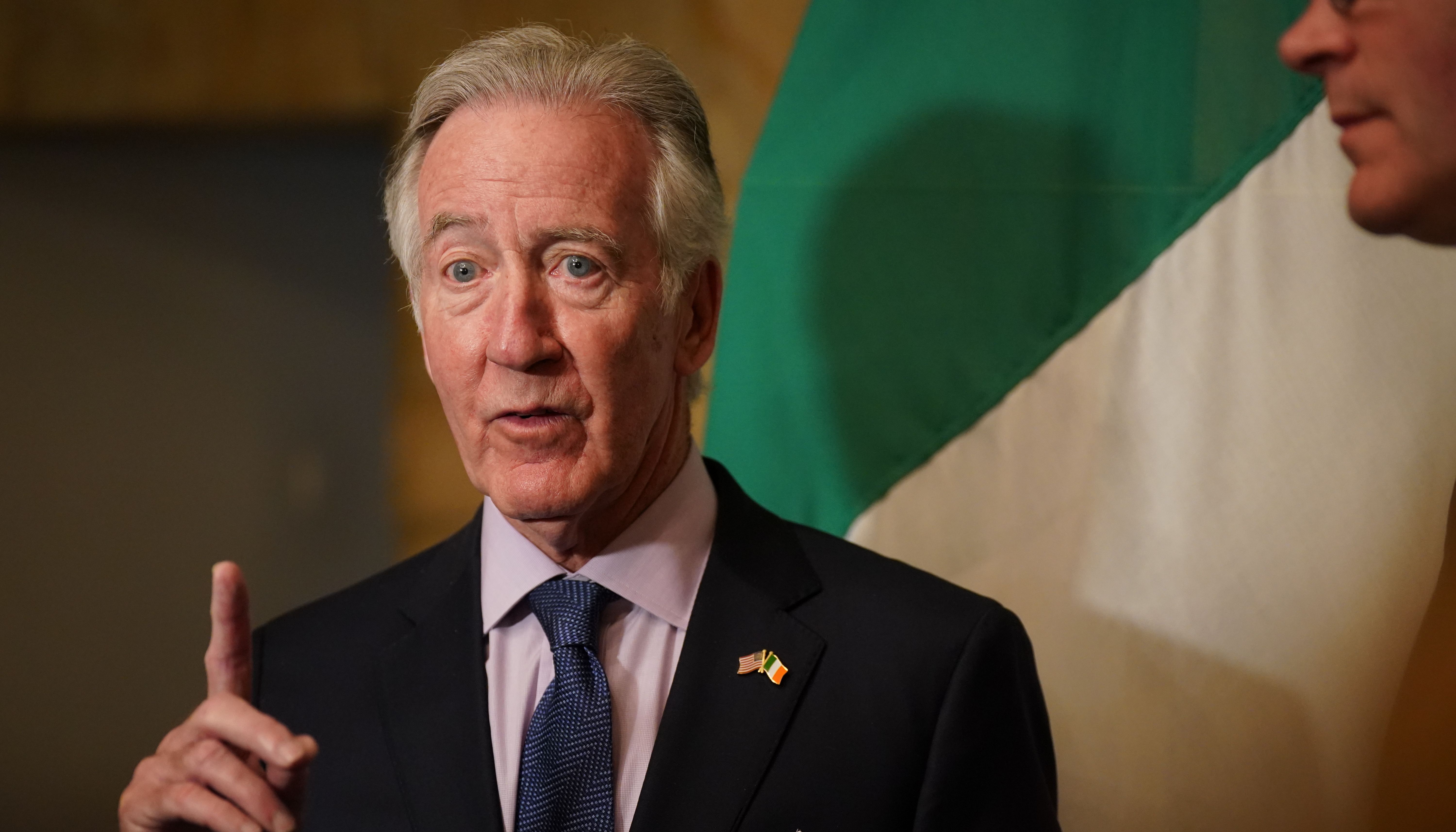Senior US Democrat Richard Neal speaking to the media at Iveagh House, the Department of Foreign Affairs, in Dublin. Picture date: Tuesday May 24, 2022.