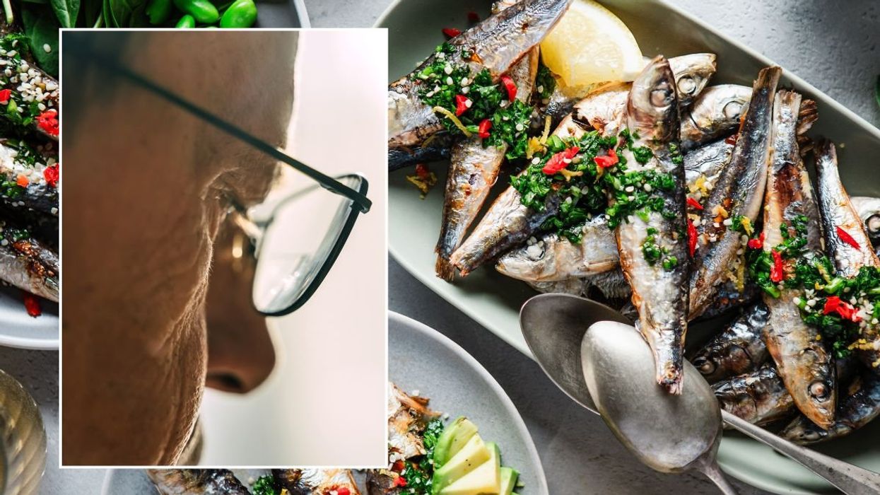 SENIOR WEARING GLASSES