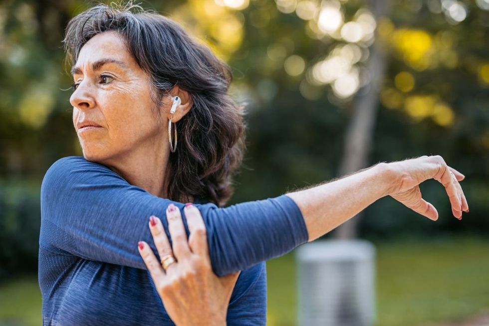 senior woman exercising