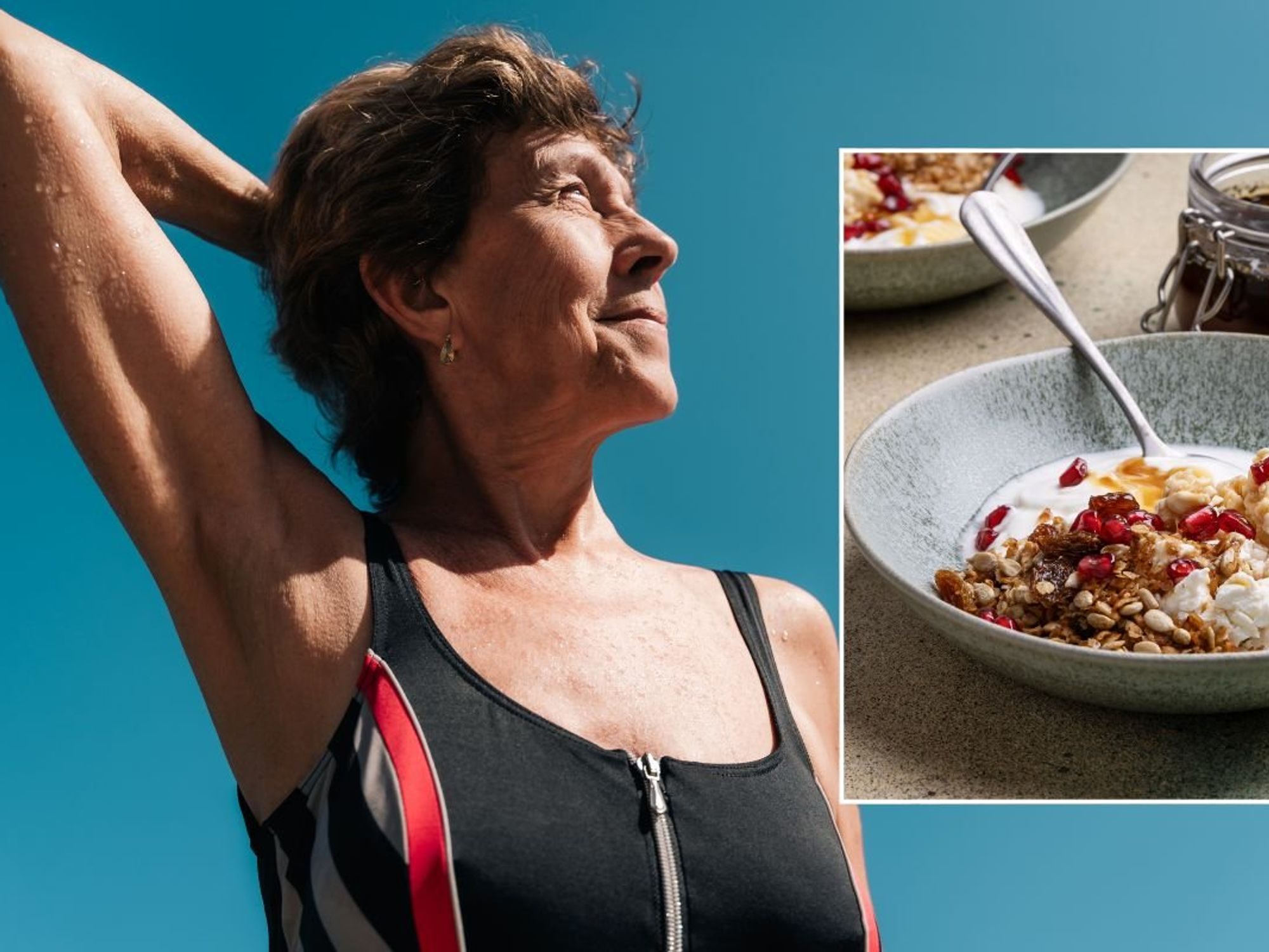 SENIOR WOMAN IN SWIMSUIT