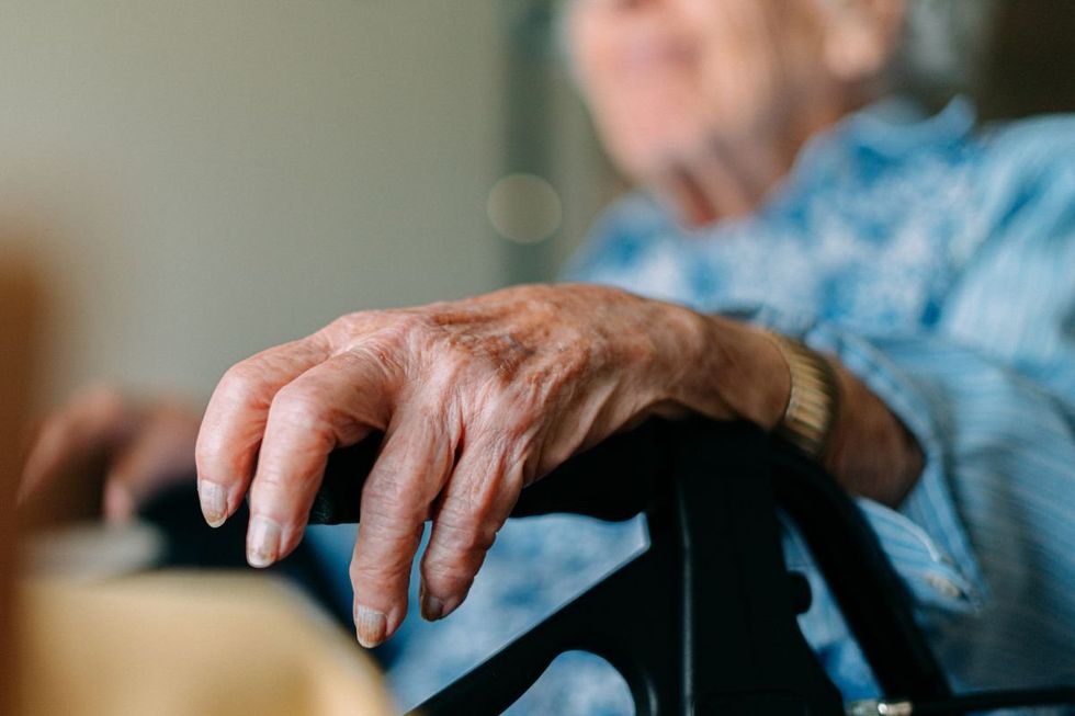 senior woman in wheelchair