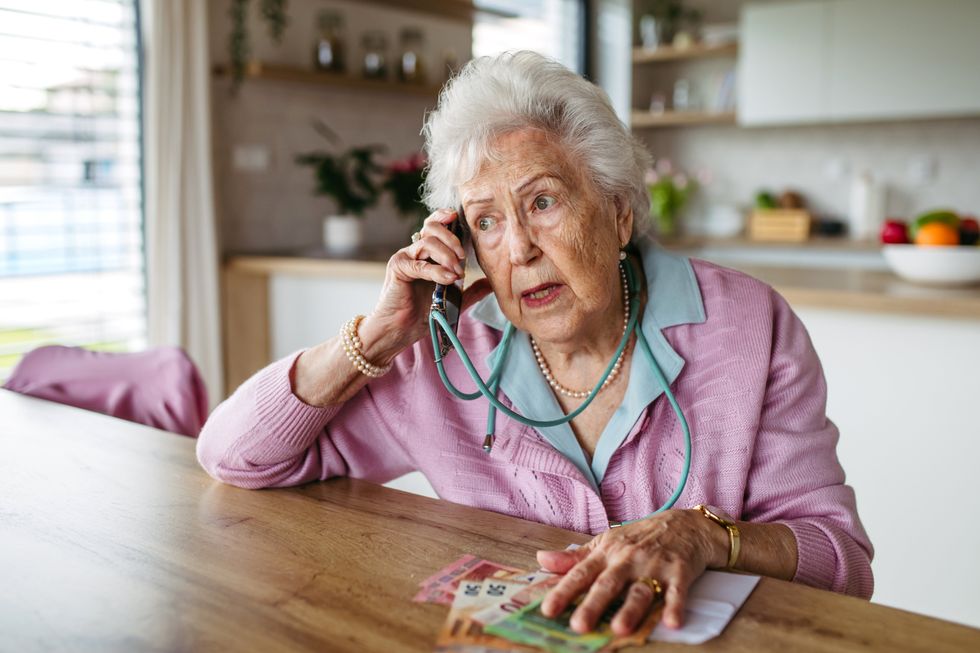 Senior woman on the phone