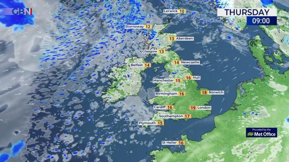 UK weather: Showery in the northwest, drier elsewhere
