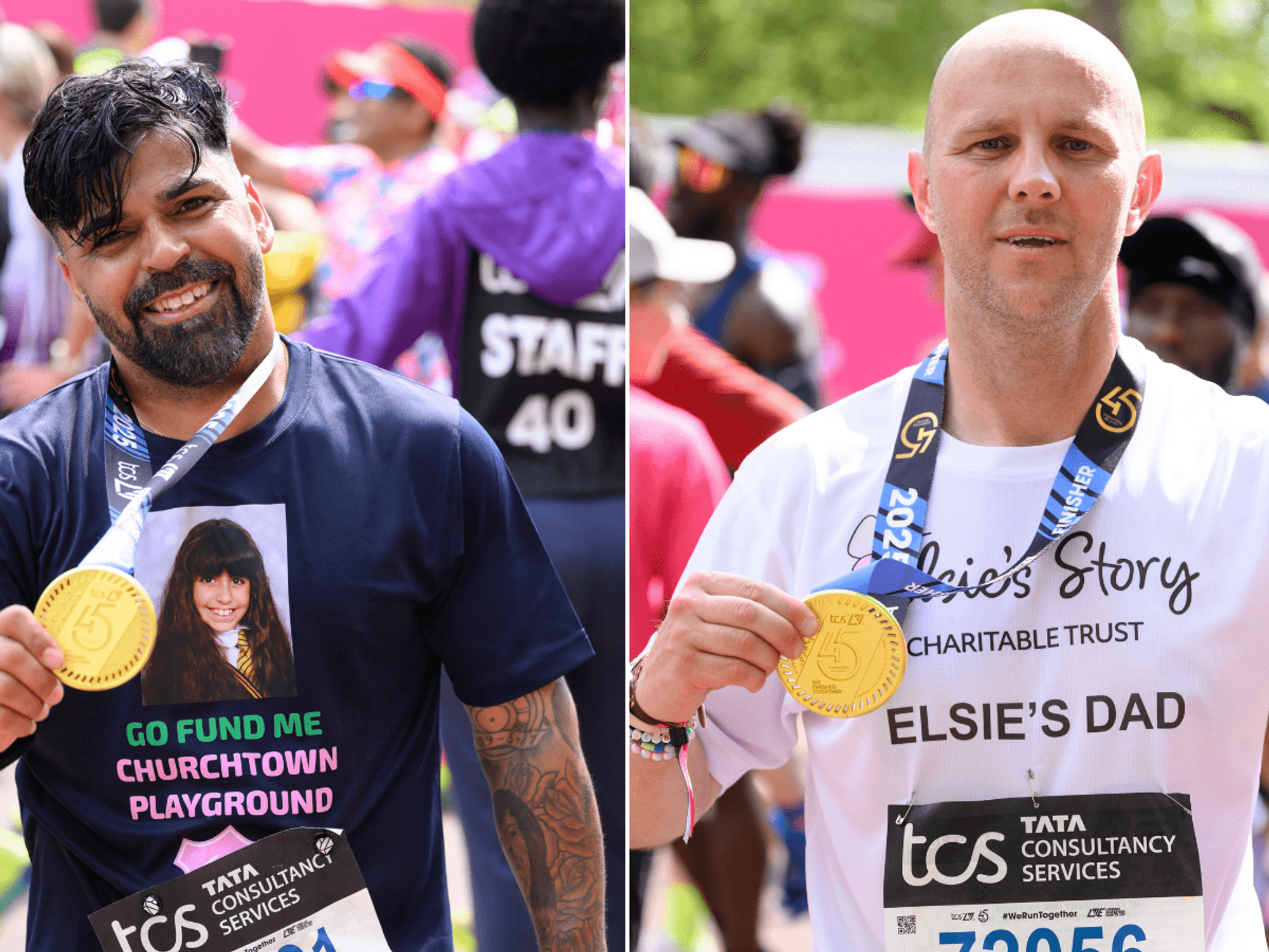 ​Sergio Aguiar and David Stancombe after they ran the London marathon last year