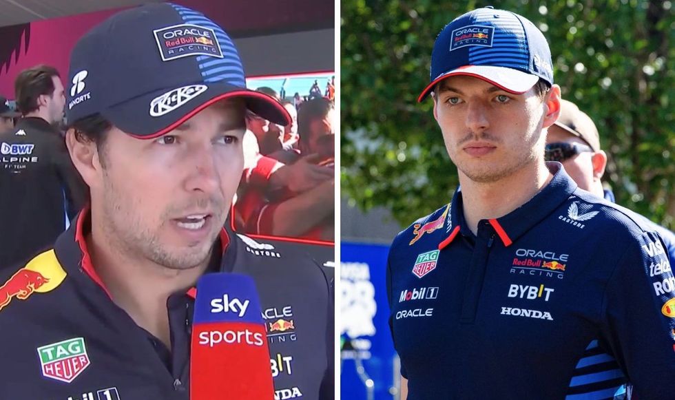 Sergio Perez and Max Verstappen