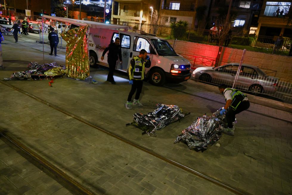 Seven people have been killed and 10 injured after a shooting at a synagogue in Jerusalem