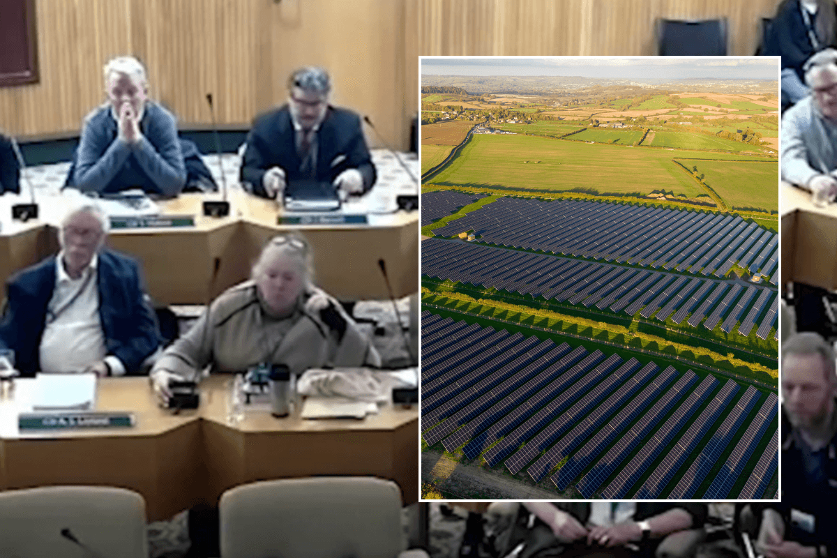 Sevenoaks District Council meeting; solar panel farm in Bath