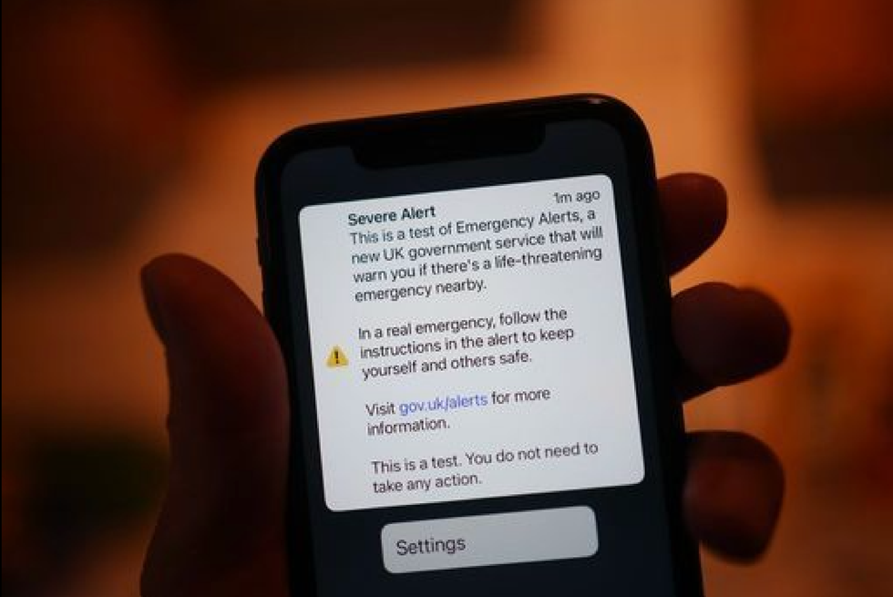 Severe alert sent by the government