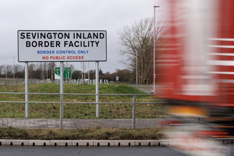Sevington Inland Border Facility sign