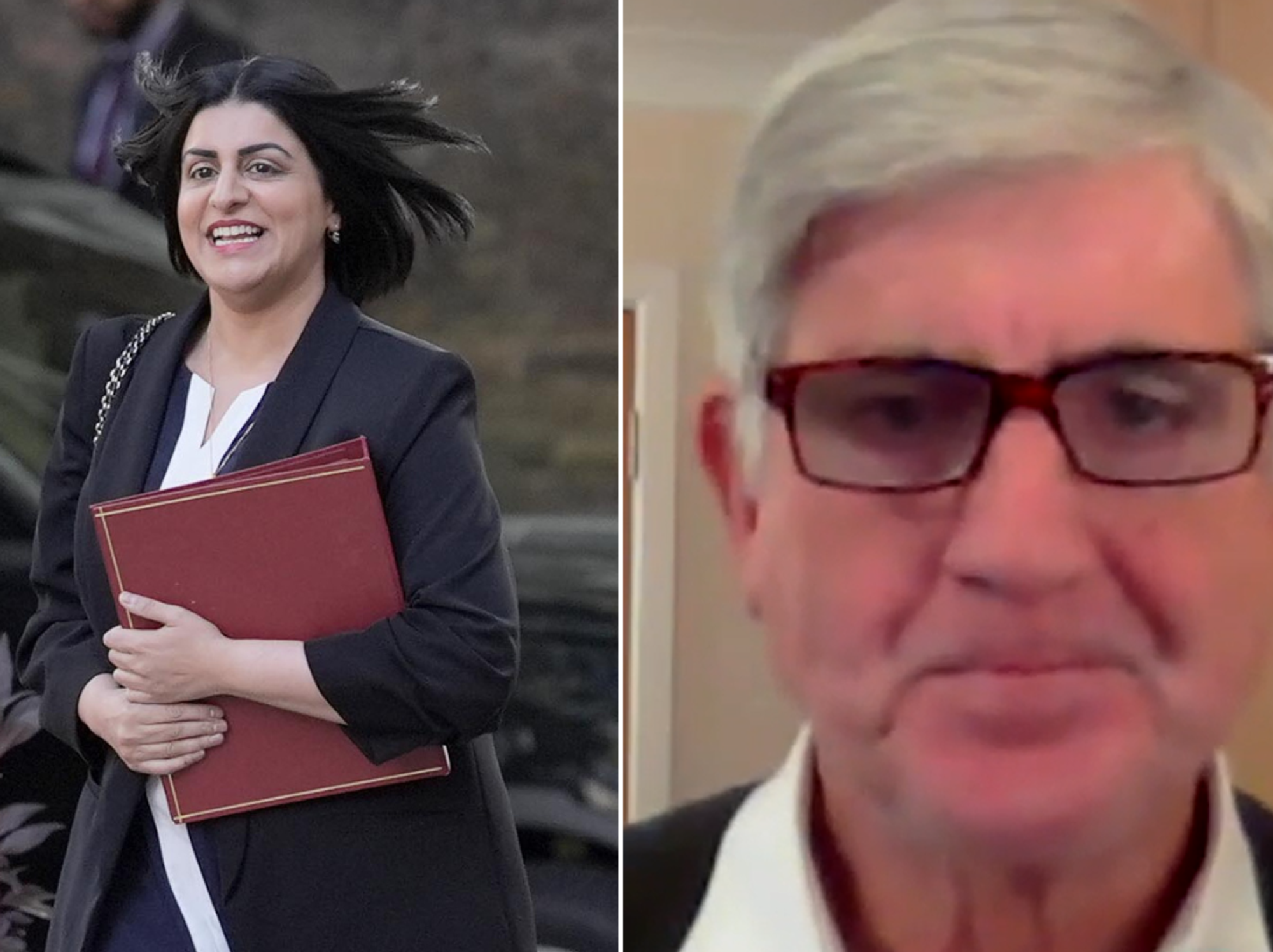 Shabana Mahmood outside No10; Tony Smith on GB News