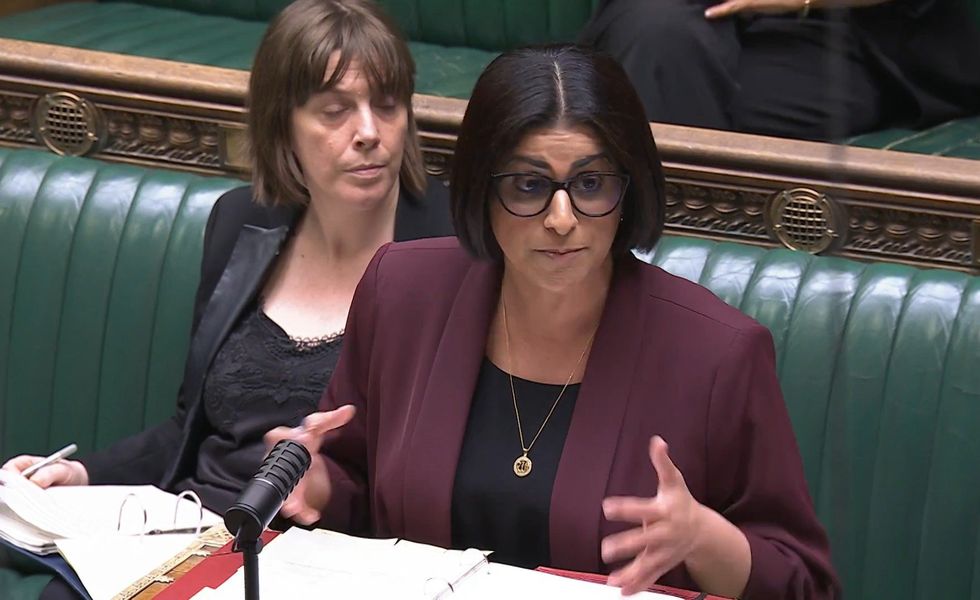 Shabana Mahmood speaking in the House of Commons