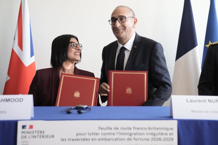 Shabana Mahmood with French Interior Minister, Laurent Nunez