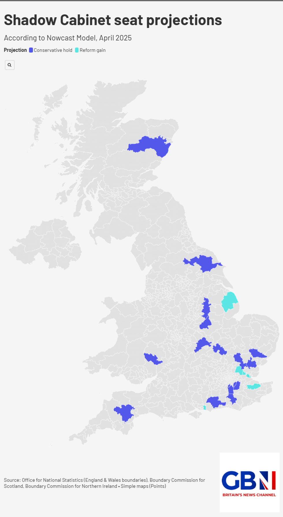 Shadow Cabinet seat projections