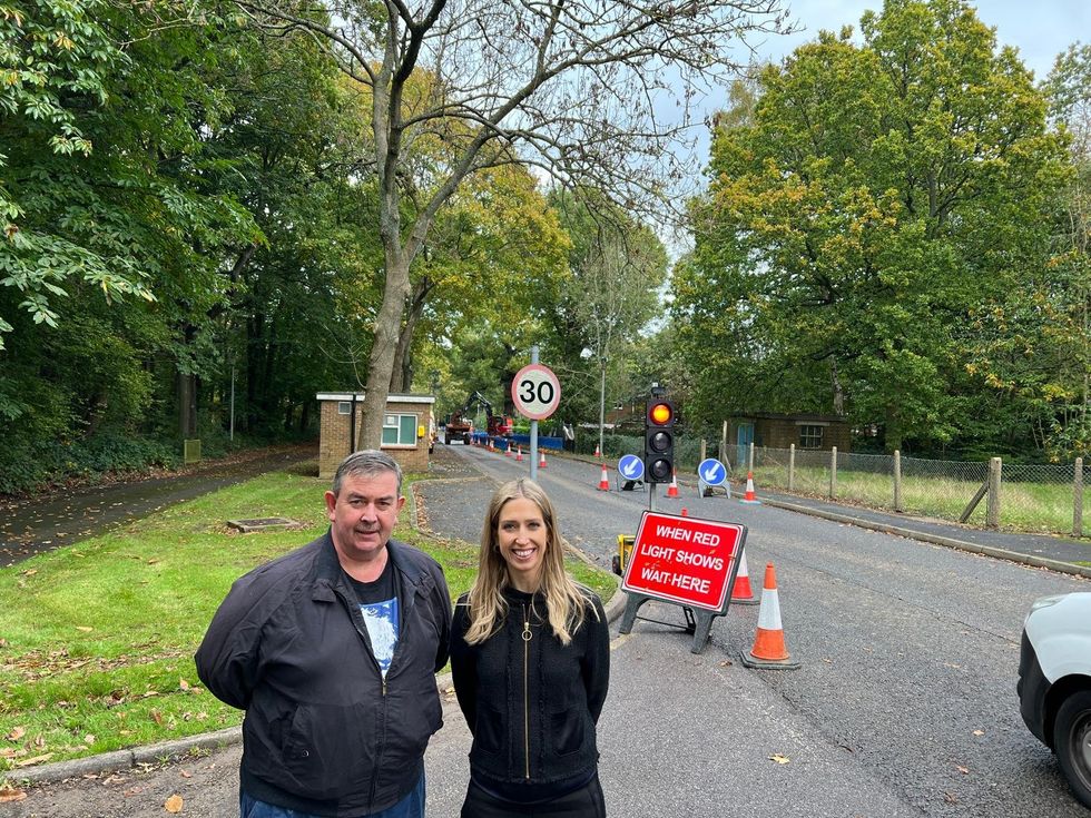 Shadow Education Secretary Laura Trott with Mr Williamson