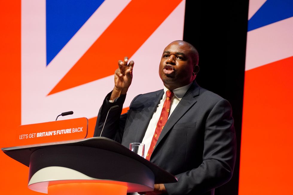Shadow Foreign Secretary David Lammy during the Labour Party conference in Liverpool