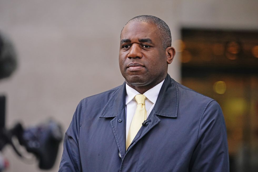 Shadow foreign secretary David Lammy