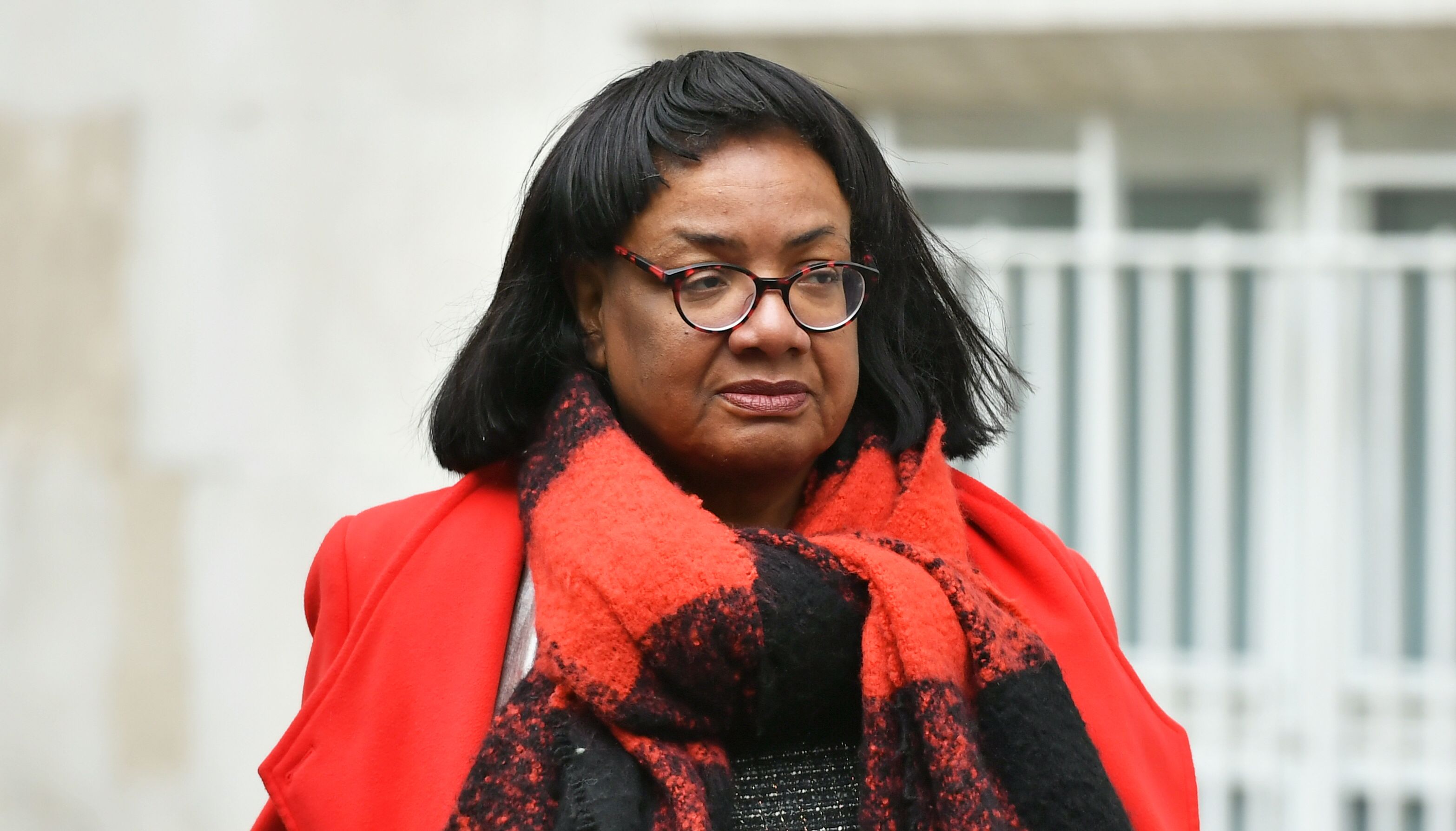 Shadow home secretary Diane Abbott arrives for a Labour clause V meeting on the manifesto at Savoy Place in London.