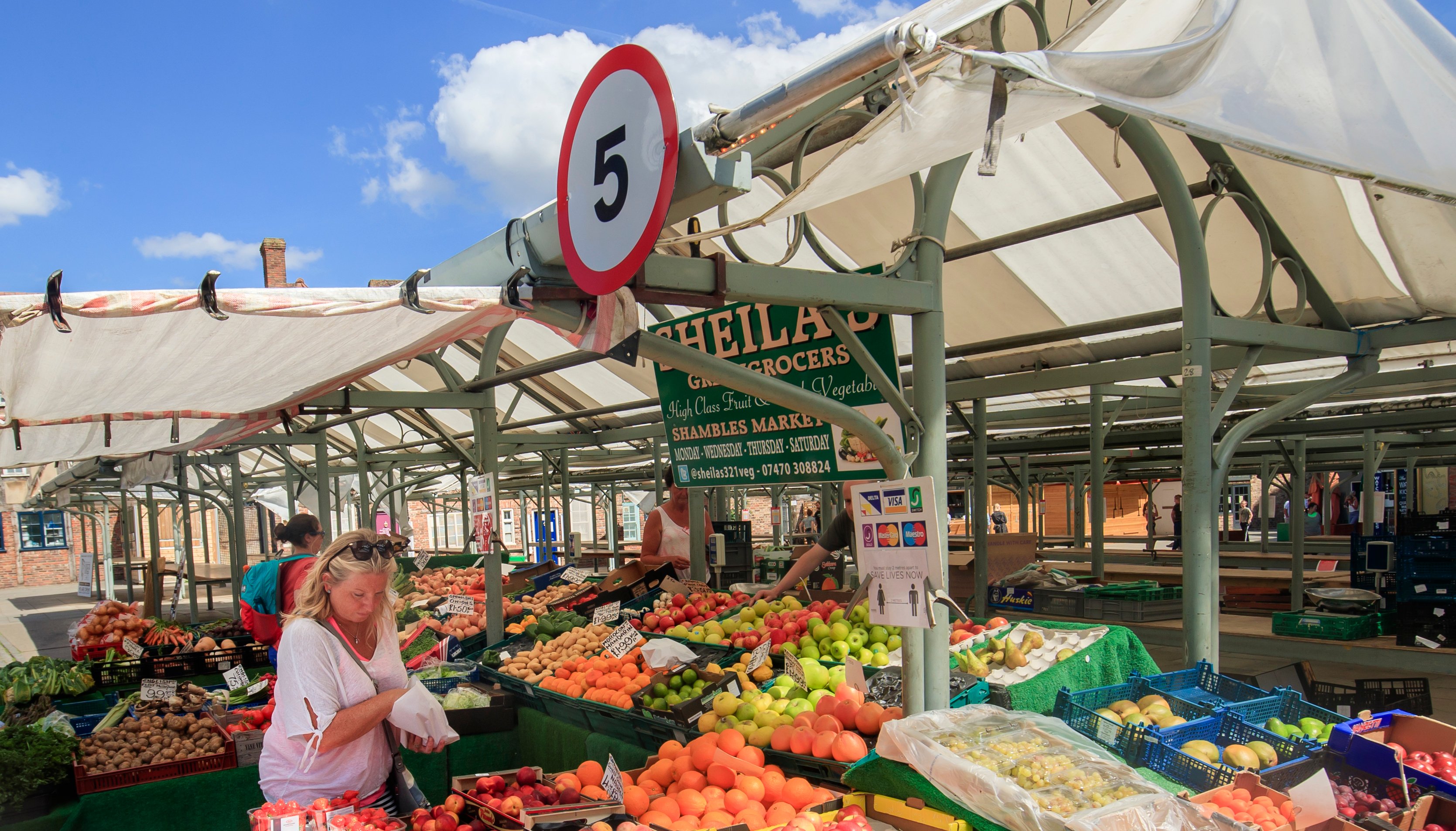 Shambles market in York
