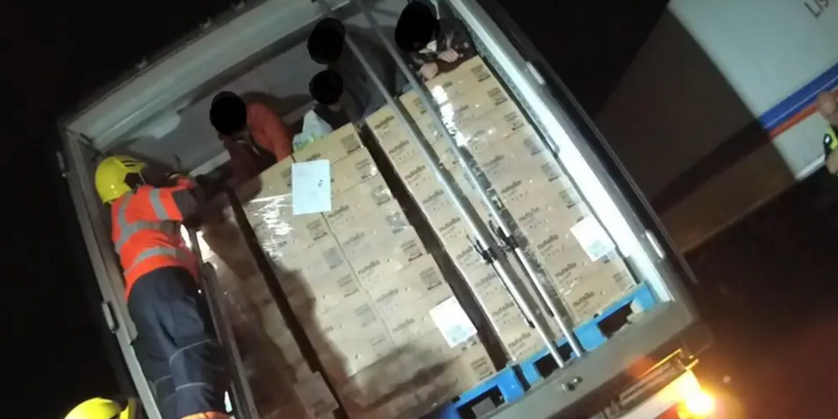 NextImg:Nutella lorry driver arrested after smuggling Syrian and Turkish migrants into UK as police swoop service station