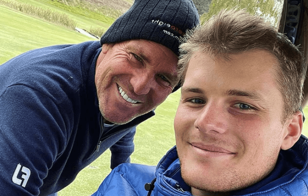 Shane Warne and Jackson Warne