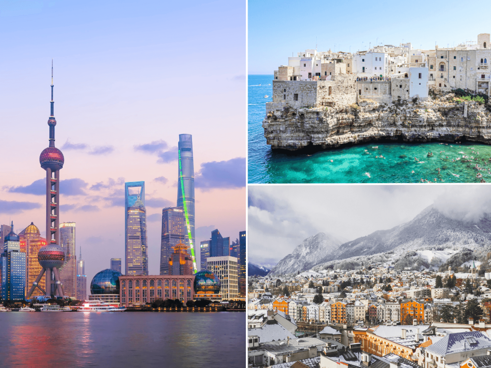 Shanghai / Puglia / Innsbruck