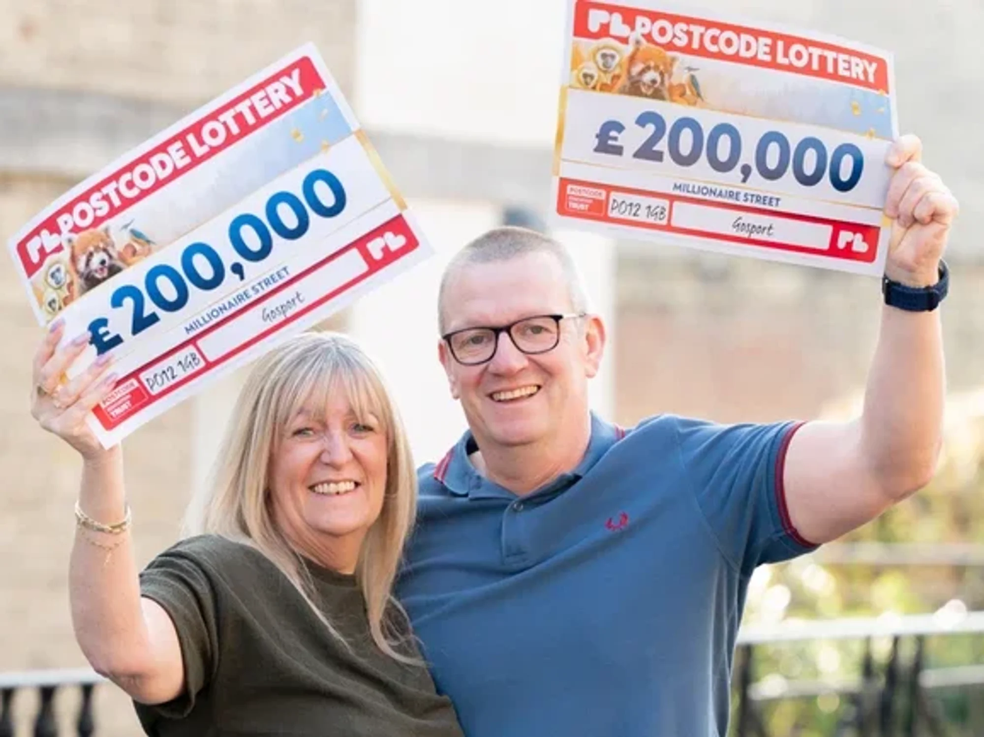 Sharon Healy and Chris Smith, People's Postcode Lottery winners