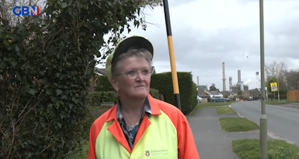 Sharon Woodford is a lollipop lady in Hampshire