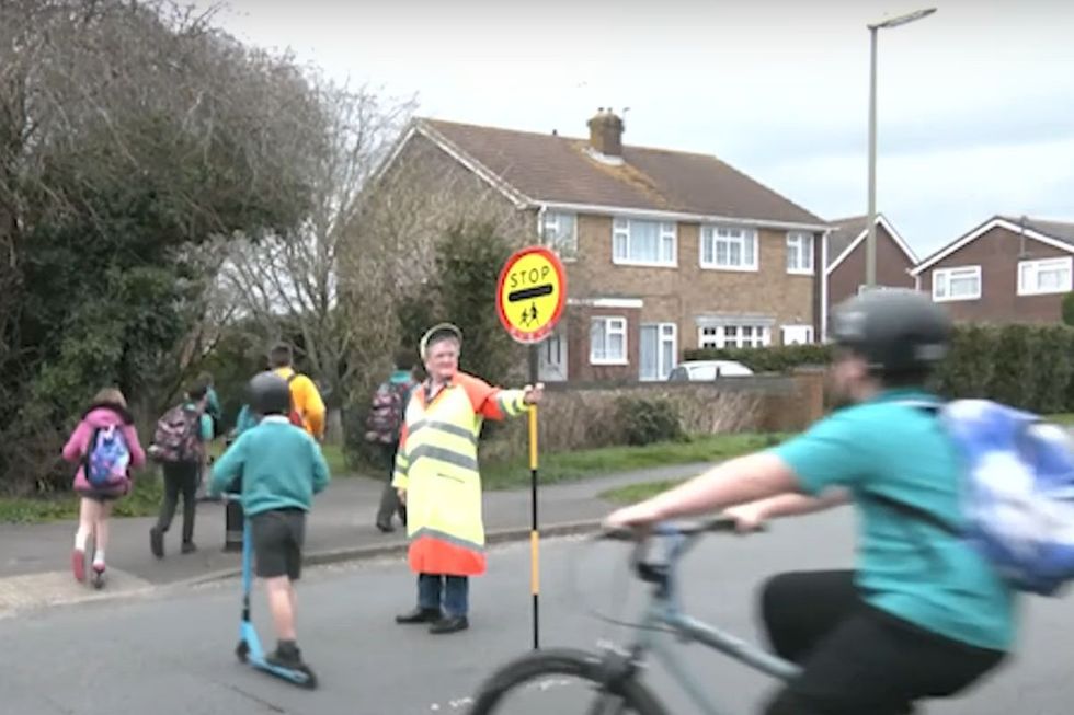 Sharon Woodford, who has worked as a lollipop lady in Holbury for 32 years, built up a repuation among locals for her work.