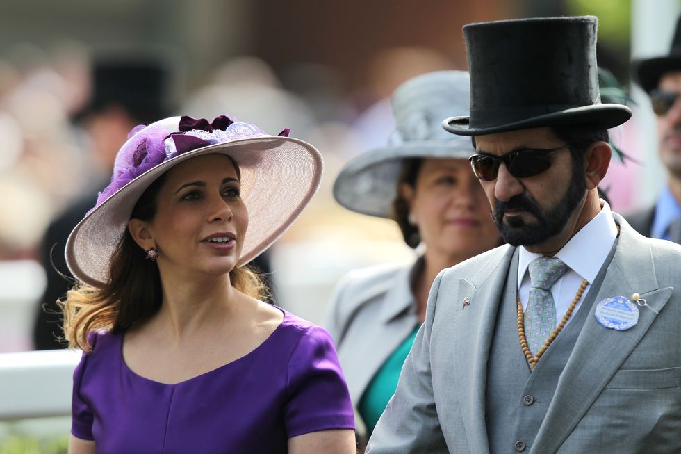 Sheikh Mohammed Bin Rashid Al Maktoum and HRH Princess Haya Bint Al Hussein during Day One of the Royal Ascot Meeting