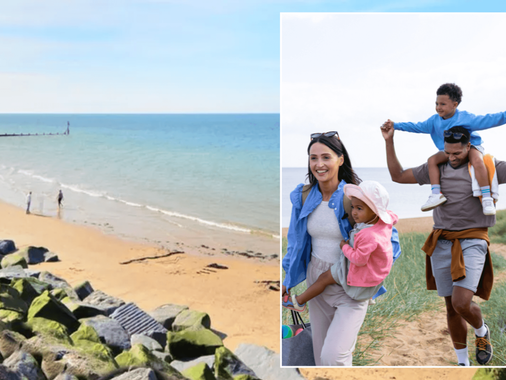 Sheringham Beach / family on beach