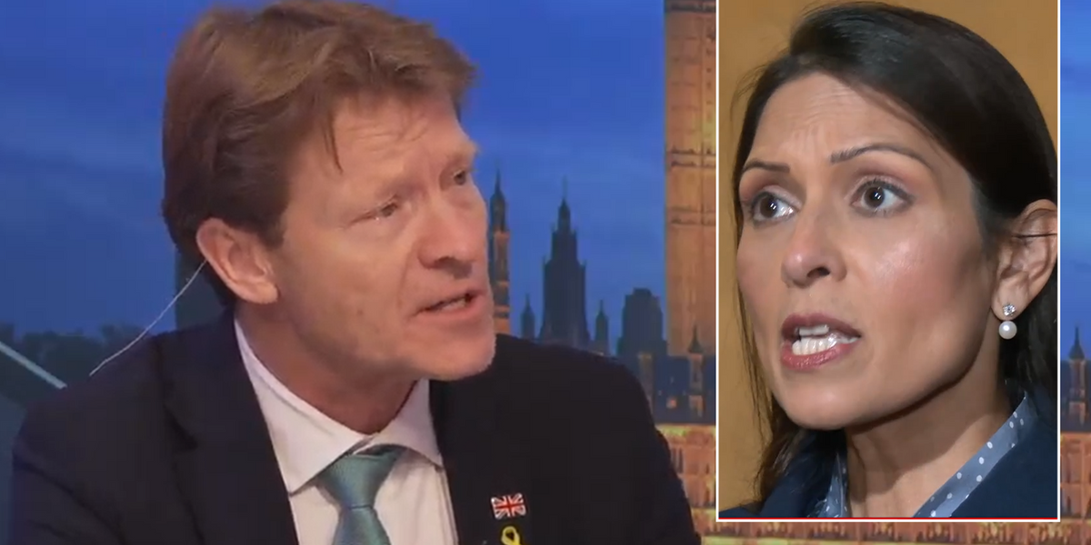 NextImg:‘Taken leave of her senses!’ Tice hits back at Patel’s ‘juvenile’ comparison of Farage and Corbyn
