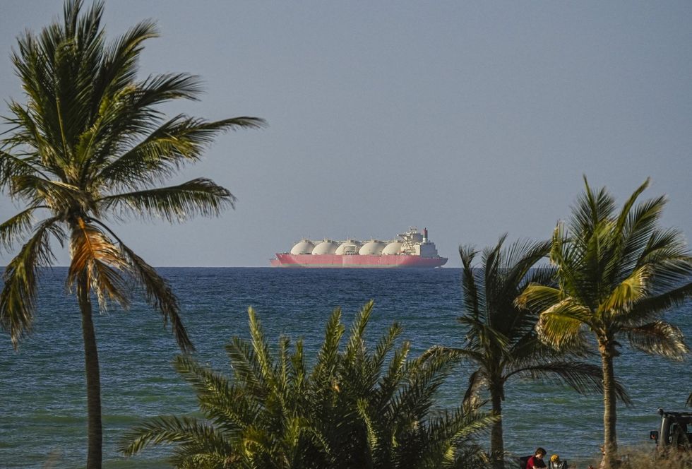 Ship in the Strait of Hormuz