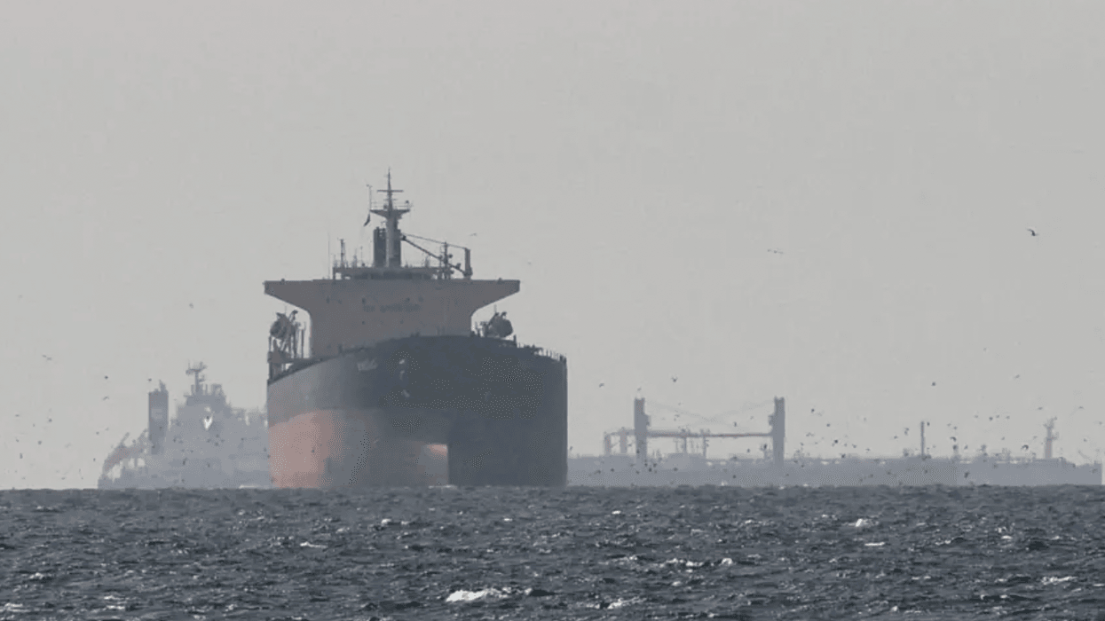 Ship in the Strait of Hormuz
