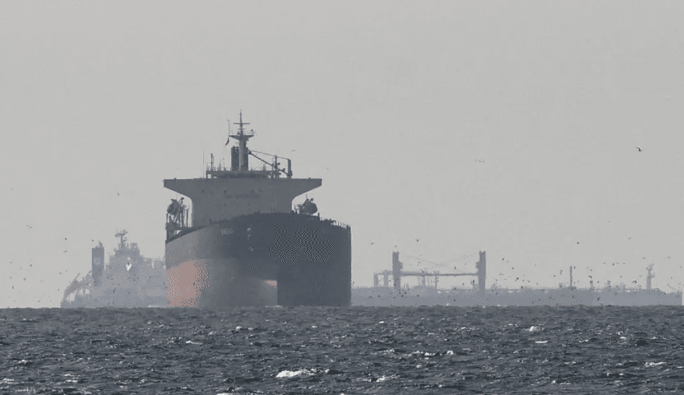 Ship in the Strait of Hormuz