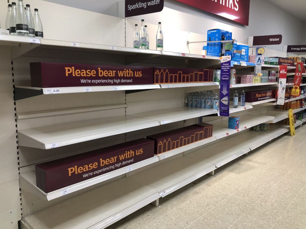 Shop shelves have been left empty after staff shortages in supermarkets - but shop floor workers will not be exempt.