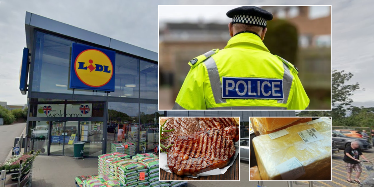 NextImg:Police officer steals steak and cheese on brazen Lidl shoplifting spree