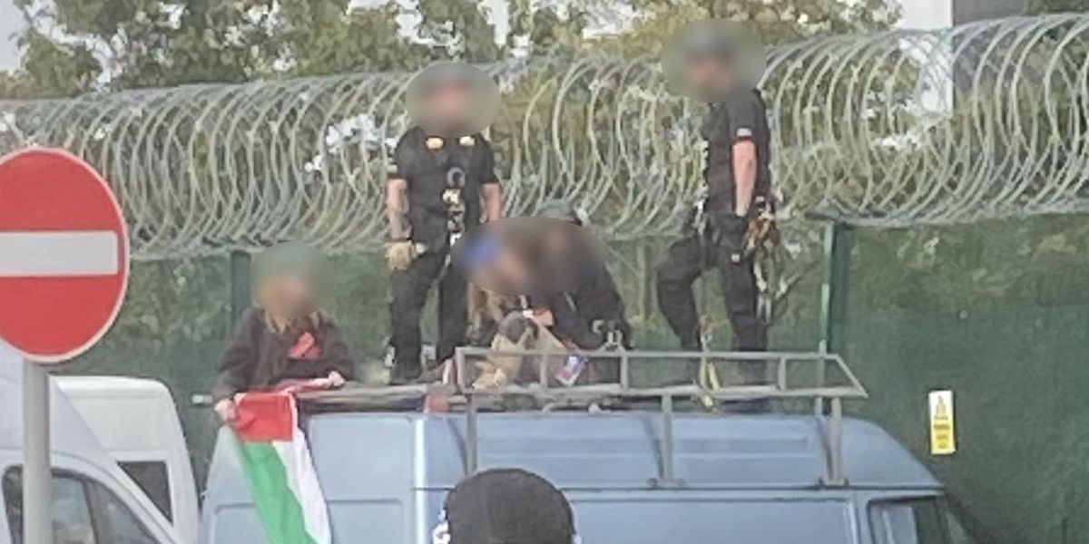 NextImg:Three women charged under terrorism act after van breaks through fence at Edinburgh defence factory