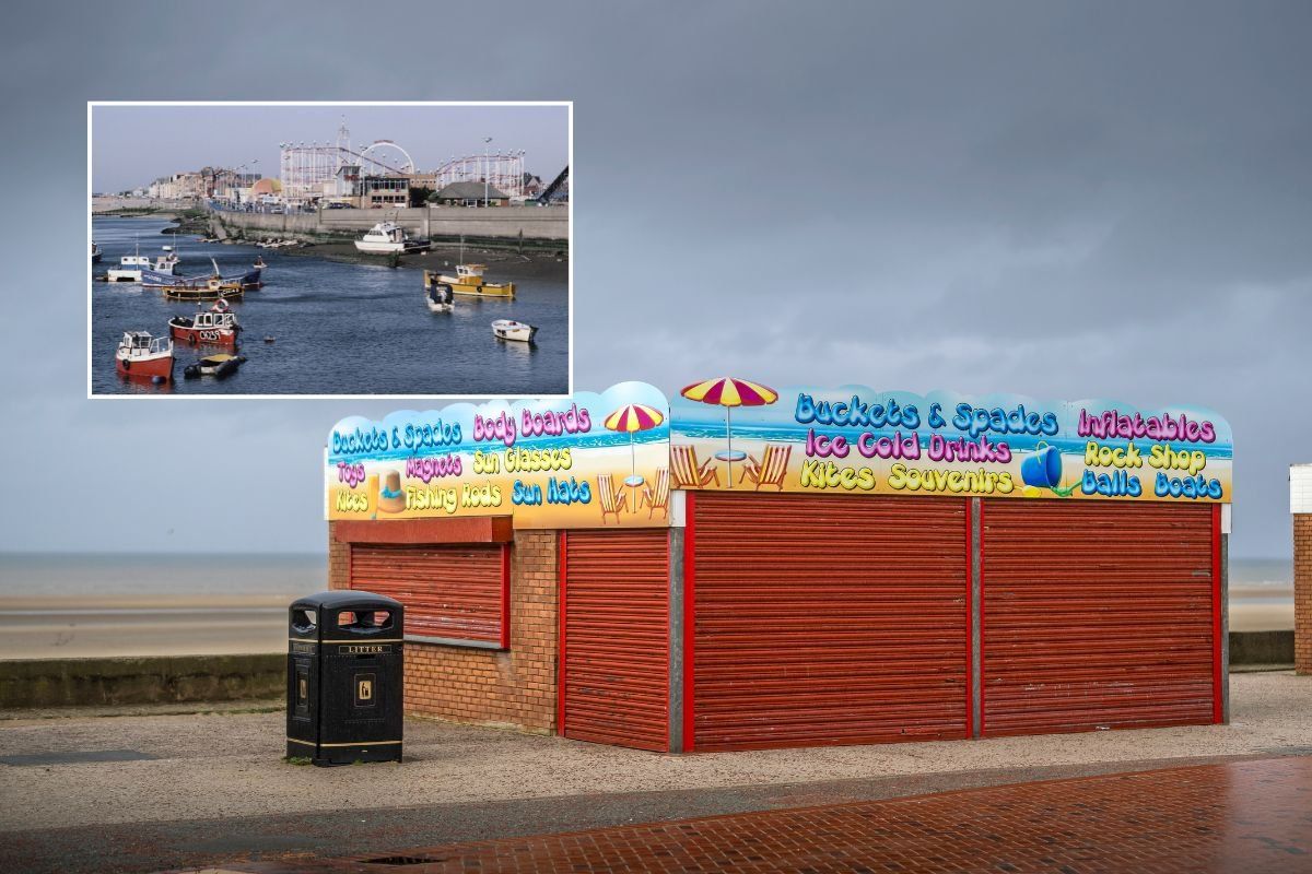 Shuttered shop on Rhyl beachfront / Rhyl in its heyday