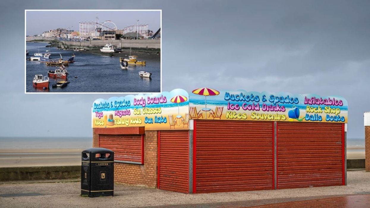 Shuttered shop on Rhyl beachfront / Rhyl in its heyday