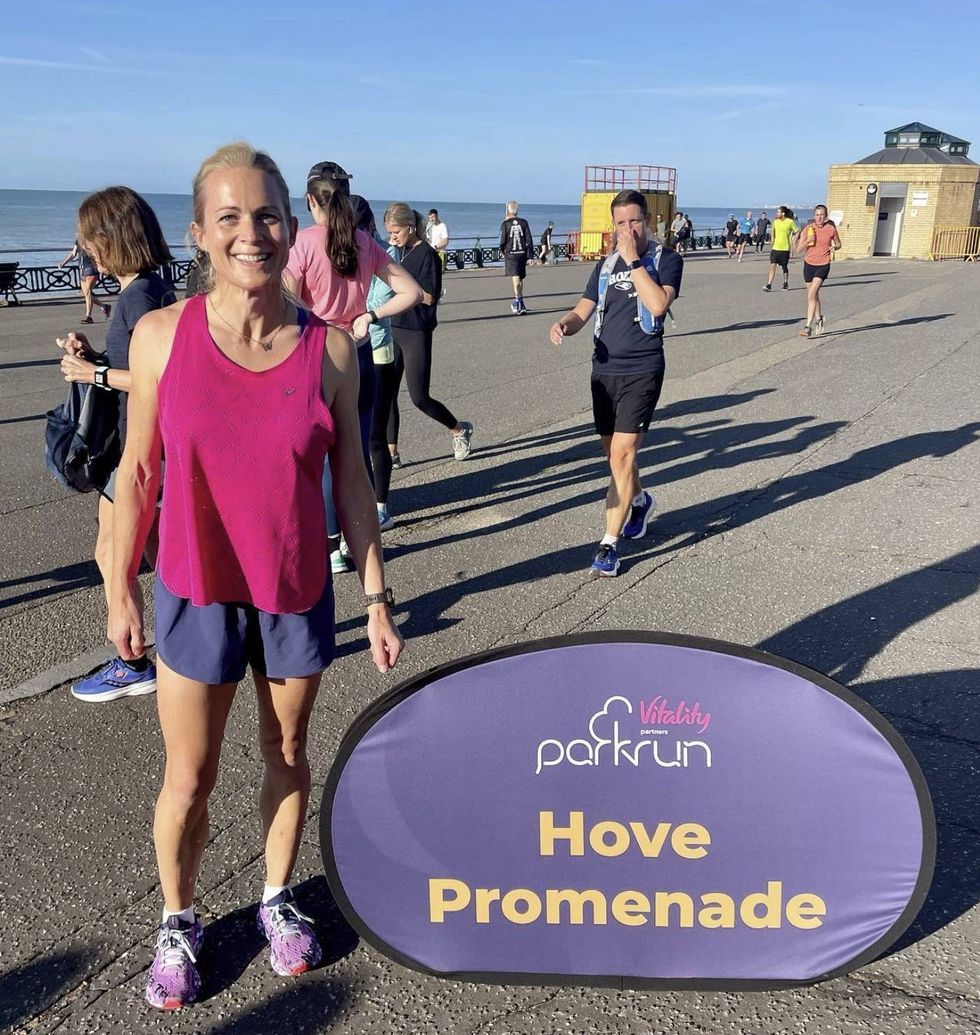 Sian Longthorpe holds the Porthcawl Parkrun record for the 45-49 category