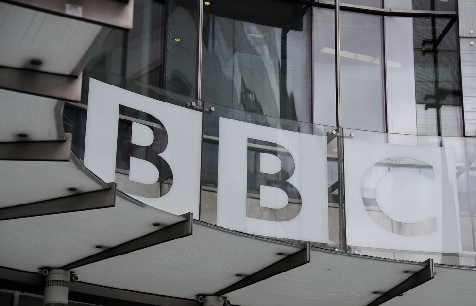 Signage is seen at BBC Broadcasting House offices and recording studios, London, Britain, May 21, 2021. REUTERS/Toby Melville