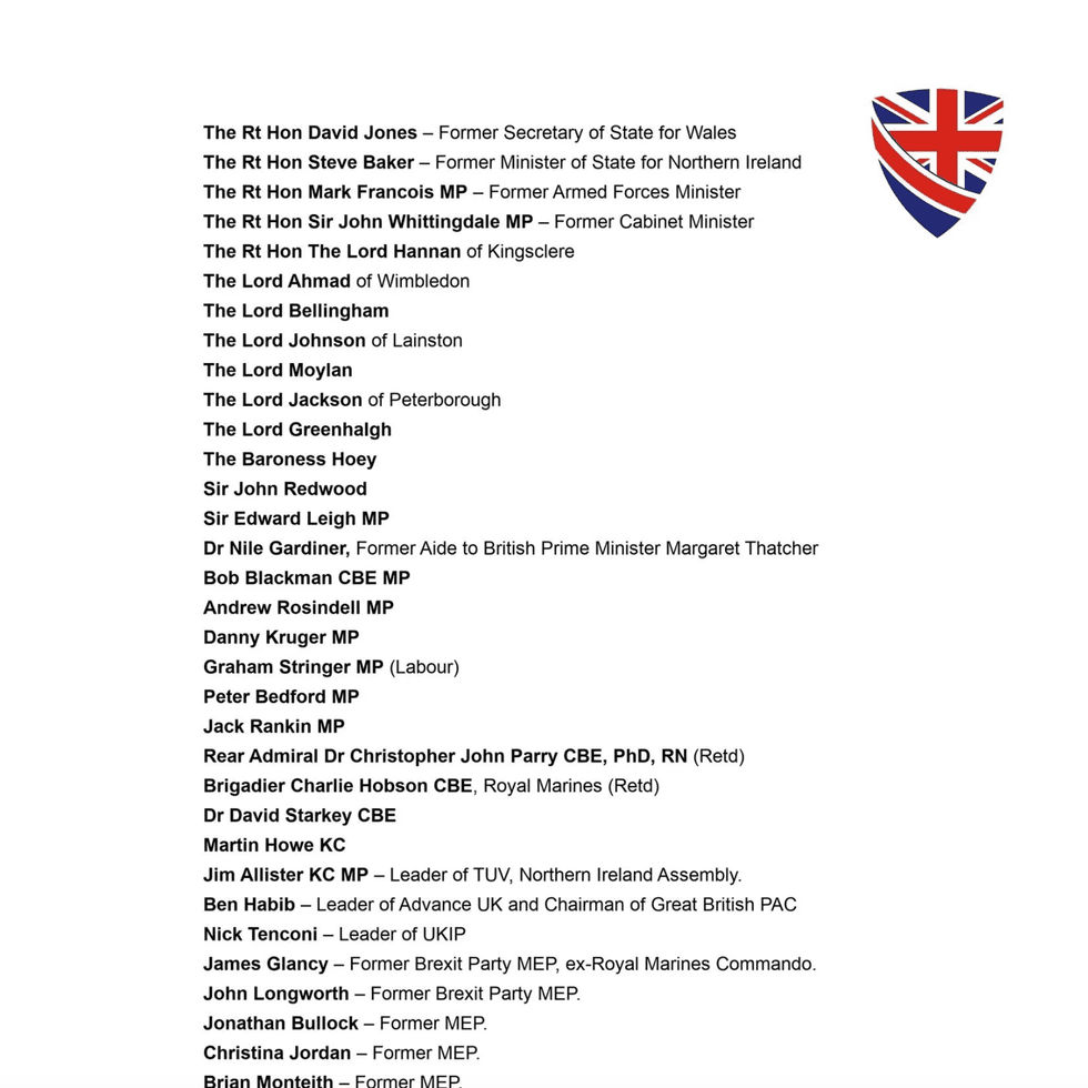 Signatories to the letter