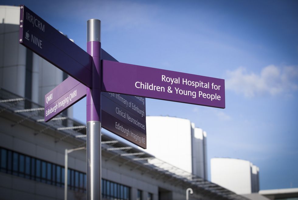 Signs for the new Royal Hospital for Children and Young People Edinburgh. Picture date: Thursday March 18, 2021.