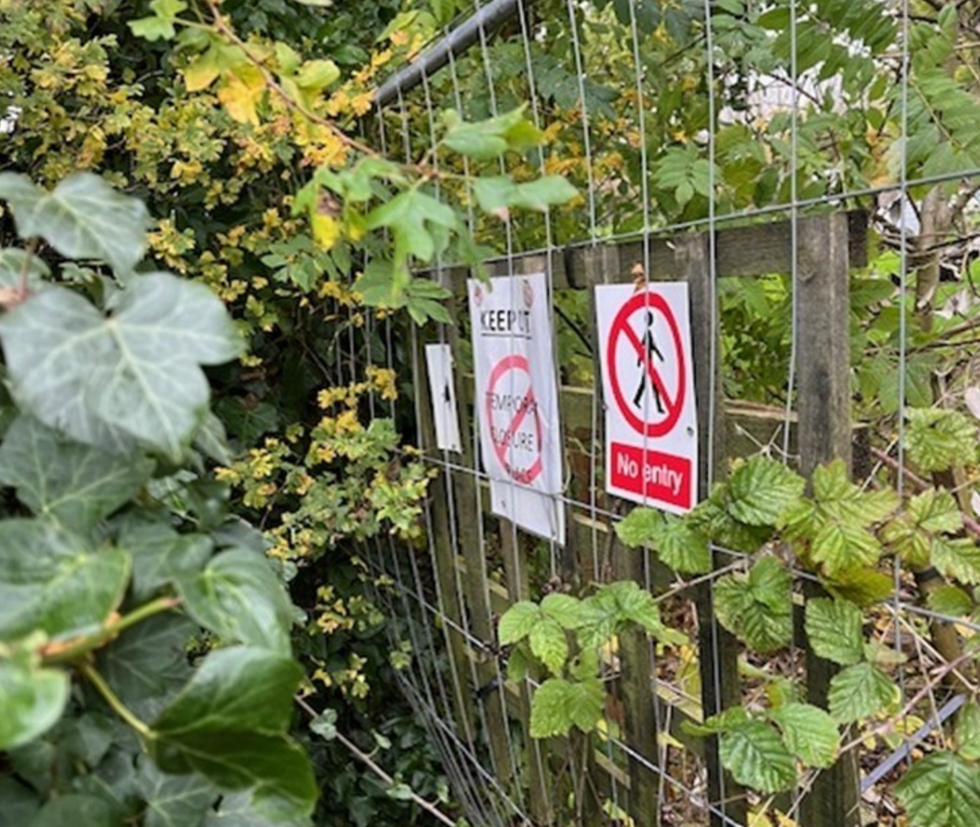 Signs outside a home
