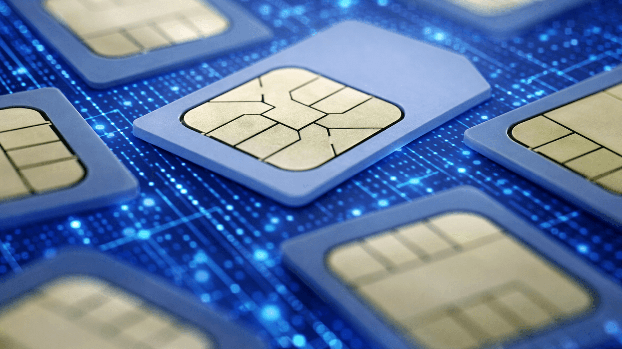 SIM cards with a digitized background