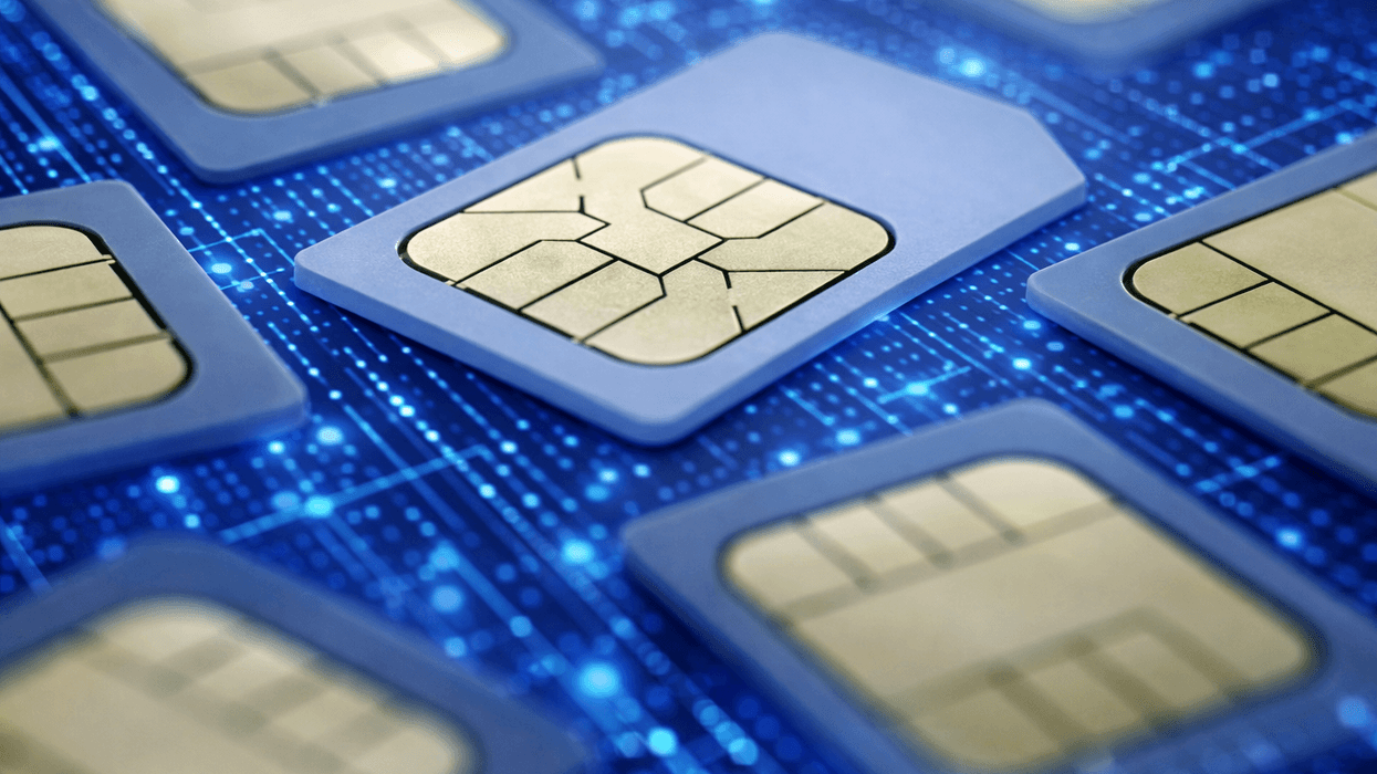 SIM cards with a digitized background