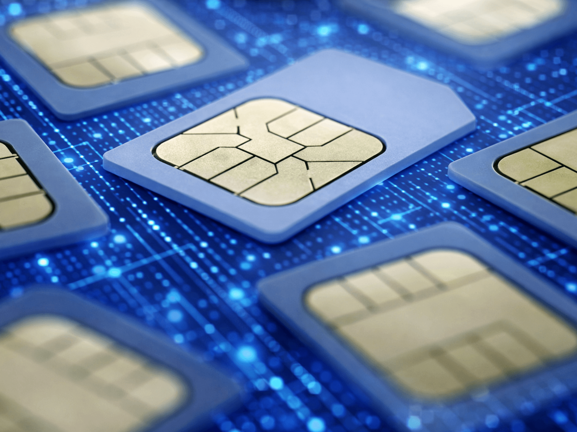SIM cards with a digitized background