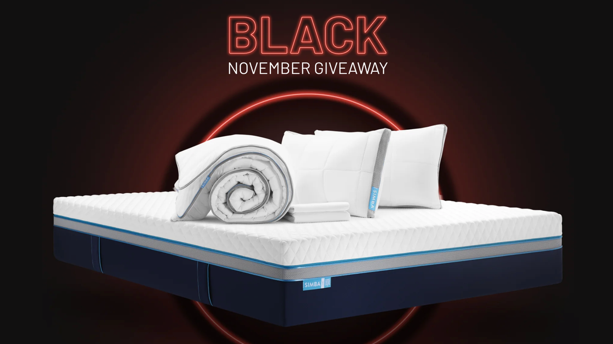 Simba Sleep mattress on red background